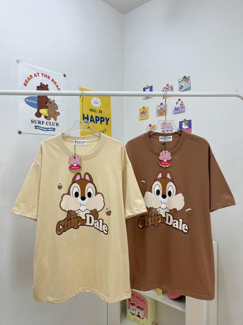 Chipmunks Print T -Shirts